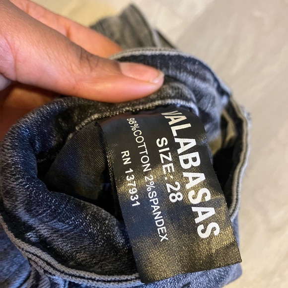 Men's Valabasas Slim Fit Utility Jeans - Charcoal - Picture 5 of 8